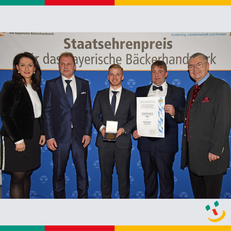 Bäckerei Kosler mit dem Staatsehrenpreis für das bayerische Bäckerhandwerk 2018 ausgezeichnet.