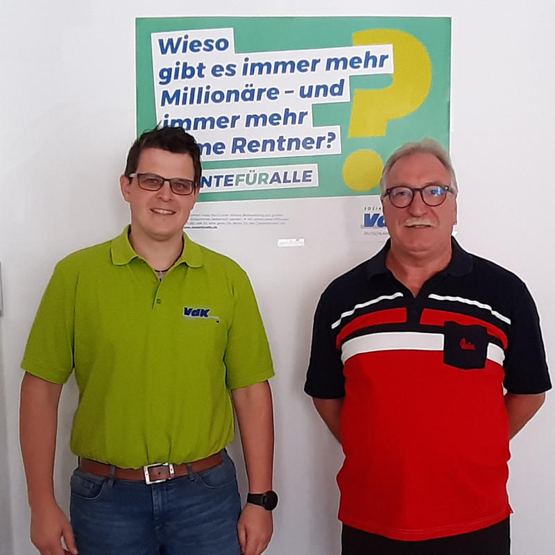 Kreisgeschäftsführer Bernd Steinkirchner (links) mit Vdk-Lotse Alexander Runz.