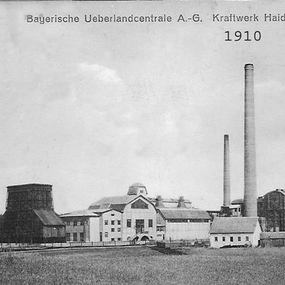 Bild vergrößern: Bayerische Überlandzentrale A.-G. Kraftwerk Haidhof, 1910