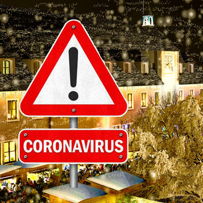 Bild vergrern: Weihnachtsmarkt Corona-Virus