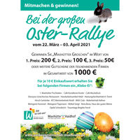 Bild vergrößern: Oster-Rallye der Werbegemeinschaft Maxhütte-Haidhof 2021- Plakat