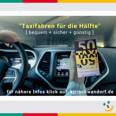 Bild vergr��ern: Jugendliche im Alter zwischen 14 bis 21 Jahren aus dem Landkreis Schwandorf zahlen f�r eine Taxifahrt nur die H�lfte des Fahrtpreises - die andere H�lfte �bernimmt der Kreisjugendring mit Hilfe von Geldern des Landkreises.