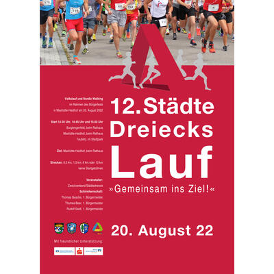 Bild vergr&ouml;&szlig;ern: St&auml;dtedreiecklauf 2022 Plakat