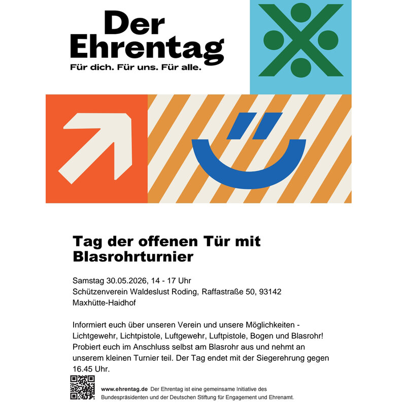 Sch&uuml;tzenverein Waldeslust Roding: Tag der offenen T&uuml;r mit Blasrohrturnier