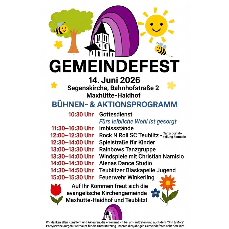 Gemeindefest Segenskirche Maxh&uuml;tte-Haidhof, 2026