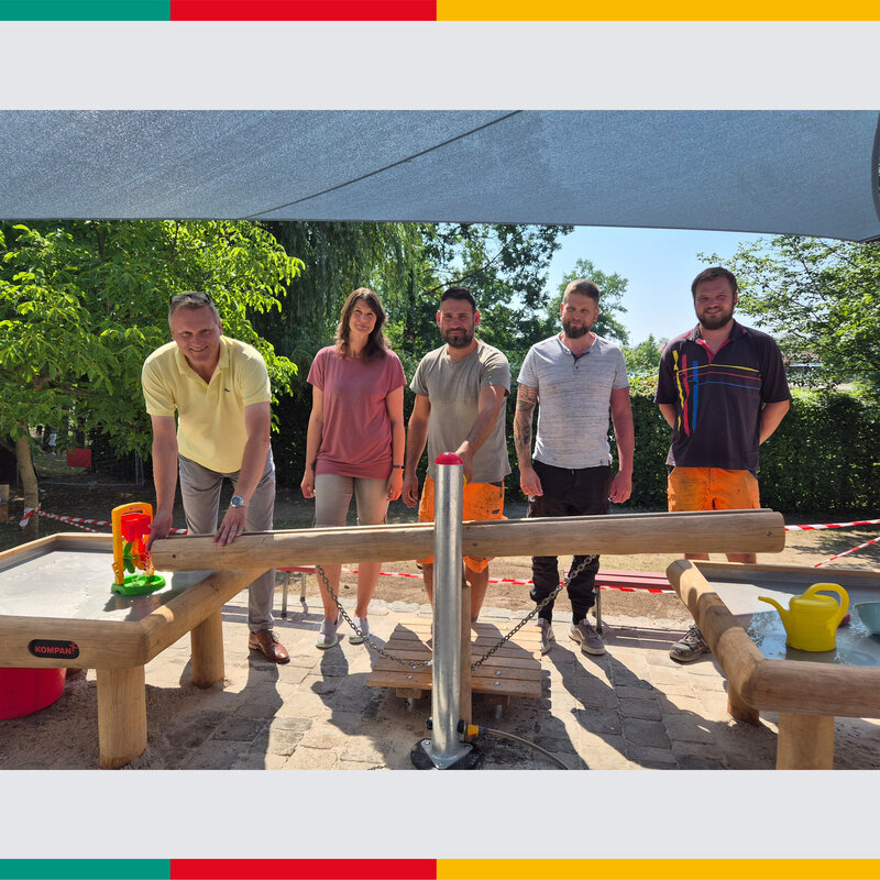 Neues Wasserspielger&auml;t f&uuml;r BRK Kinderhaus am See