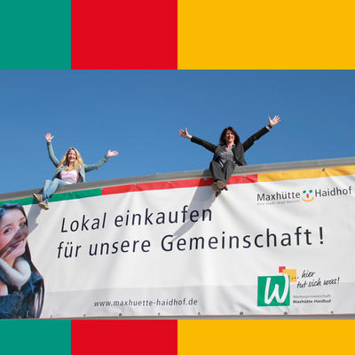 Bild vergr��ern: Die Vorsitzende der Werbegemeinschaft Maxh�tte-Haidhof Julia Krempl (links) und Erste B�rgermeisterin Dr. Susanne Plank m�chten gemeinsam die Bev�lkerung sensibilisieren die Kaufkraft vor Ort zu st�rken. 