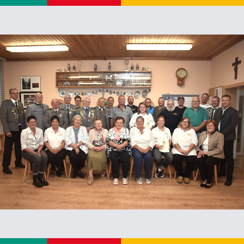 60 Jahre Sch&uuml;tzenverein Hubertus Pirkensee: Langj&auml;hrige Mitglieder wurden geehrt.